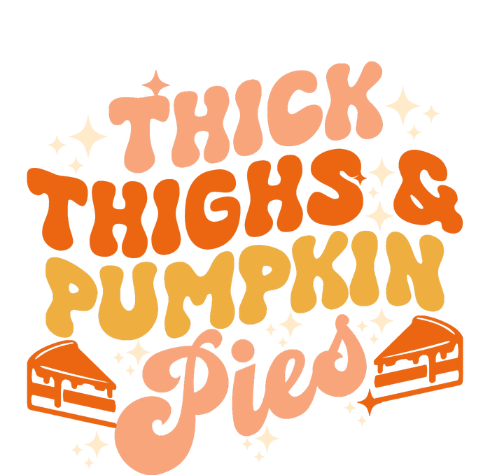 Thick Thighs Pumpkin Pies Autumn Thanksgiving Groovy Retro Sustainable Bucket Hat