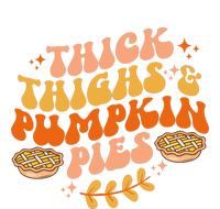 Thick Thighs Pumpkin Pies Autumn Thanksgiving Groovy Retro Zip Tote Bag