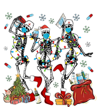 Dancing Skeleton Christmas Lights Nurse Nursing Scrub Xmas Gift Women's V-Neck T-Shirt