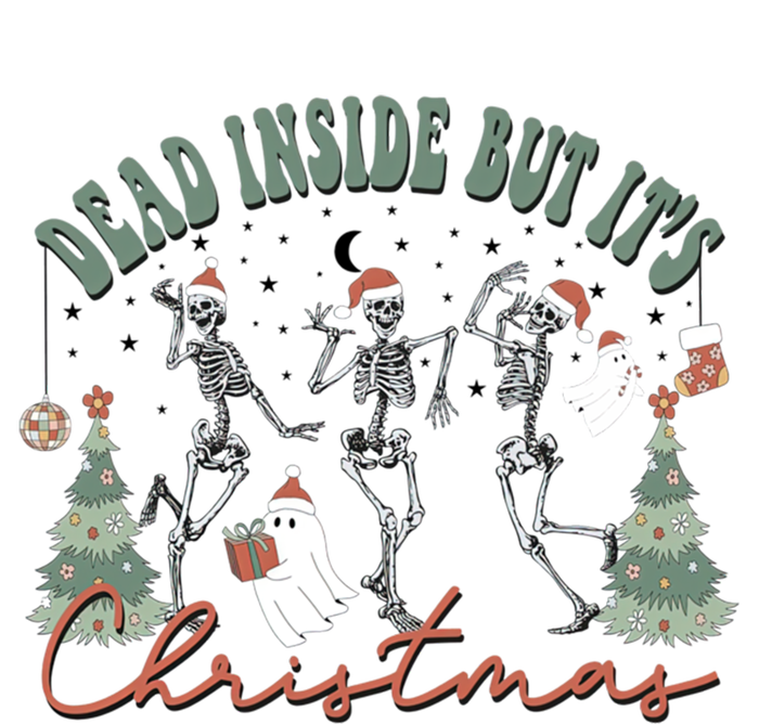 Dead Inside But ItS Christmas Skeleton Xmas Dancing Funny Great Gift Coaster