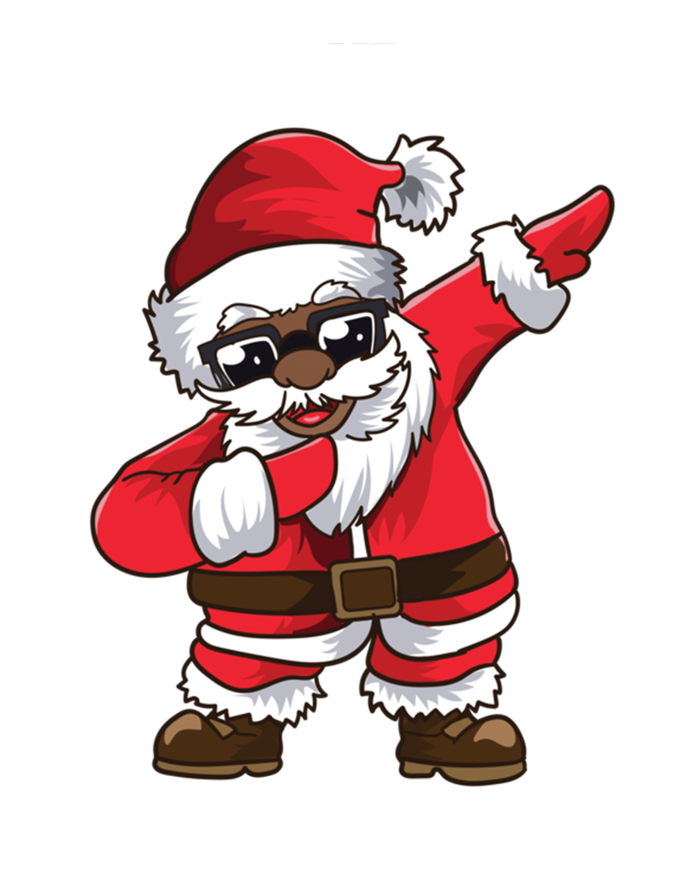 I Do It For The Hos African American Christmas Dabbing Santa Gift Tall T-Shirt