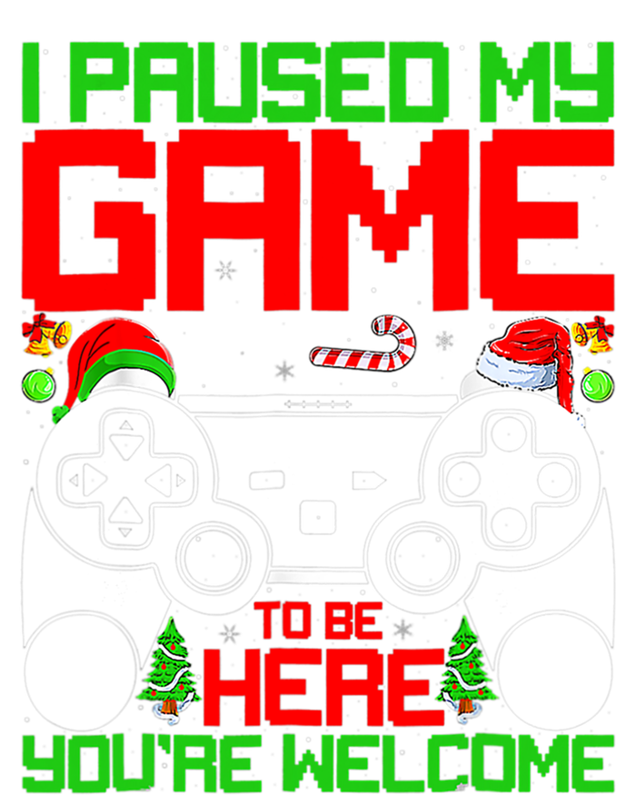 I Paused My Game To Be Here Video Gamer Gaming Christmas Funny Gift Tie-Dye T-Shirt