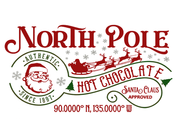 North Pole Hot Chocolate Christmas Xmas Cute Gift T-Shirt