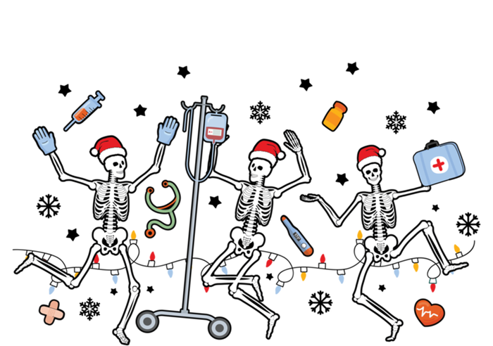 Nurse Christmas Skeleton Dancing Skeleton Skull Nurses Xmas Gift Magnet