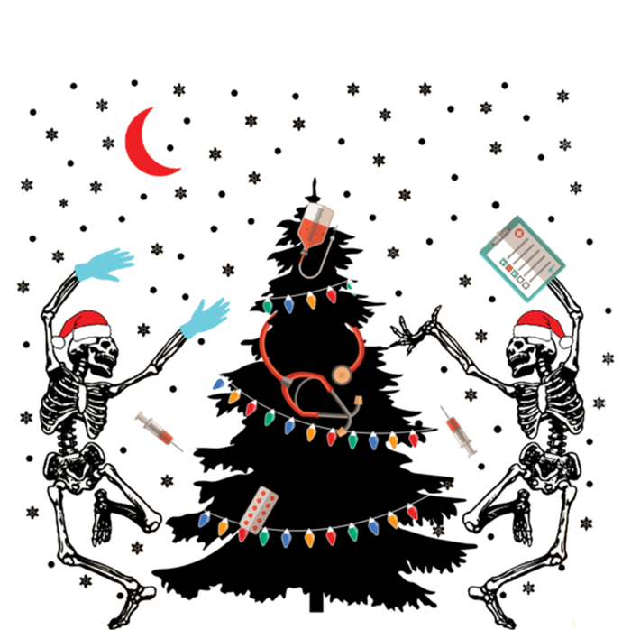 Nurse Christmas Skeleton Dancing Skeleton Xmas Light Cute Gift Long Sleeve Shirt