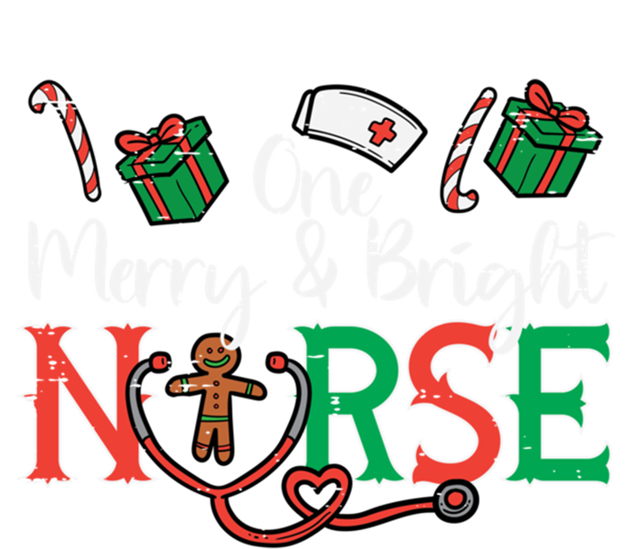 One Merry Bright Nurse Christmas Cute Xmas Nursing Scrub Top Gift Hoodie