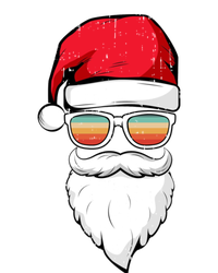 Santa Face Retro Sunglasses Christmas Xmas Gift Striped Beanie with Solid Band