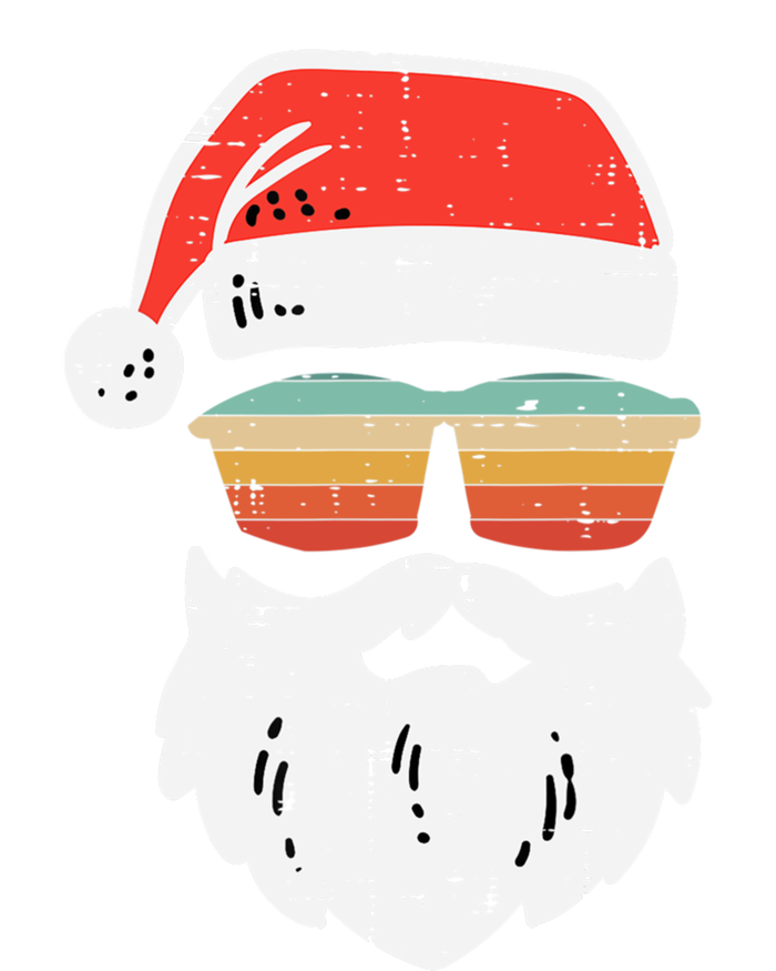 Santa Face Retro Sunglasses Christmas Xmas Gift Women's Racerback Tank