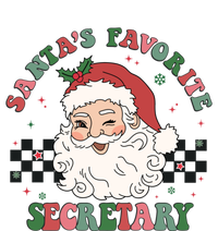 SantaS Favorite Secretary Retro Groovy Santa Face Christmas Funny Gift Short Acrylic Beanie