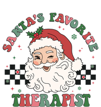 SantaS Favorite Therapist Retro Groovy Santa Face Christmas Funny Gift T-Shirt