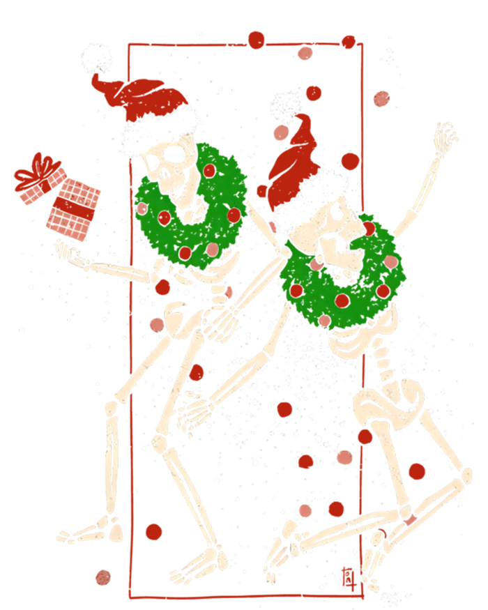 Skeleton Dancing Snowflake Christmas Santa Skeleton Xmas Cute Gift Women's T-Shirt