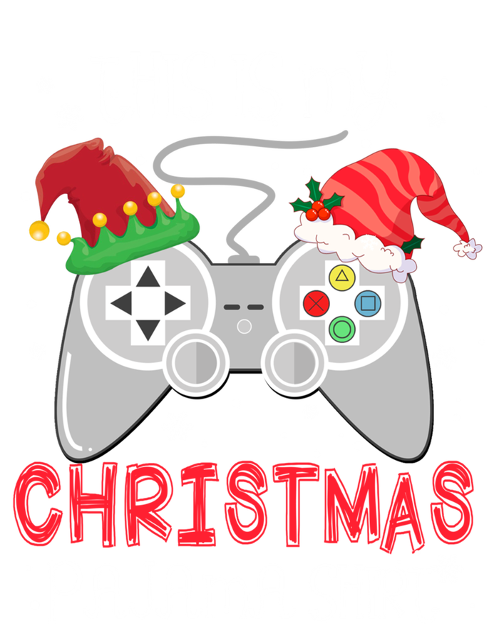 This Is My Christmas Pajama Gamer Video Game Lover Santa Hat Gift Tie-Dye Long Sleeve Shirt