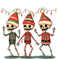 Three Funny Skeletons Dancing Christmas Tree Light Cute Xmas Gift T-Shirt