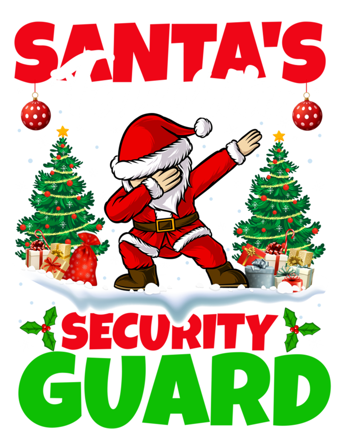 Xmas Dabbing SantaS Favorite Security Guard Christmas Funny Gift T-Shirt