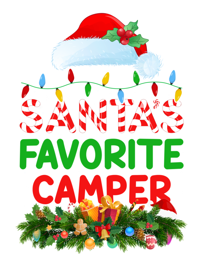 Xmas Lighting SantaS Favorite Camper Christmas Meaningful Gift Tie-Dye T-Shirt