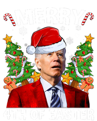 Funny Joe Biden Christmas Santa Hat Merry 4th Of Easter Xmas Premium T-Shirt