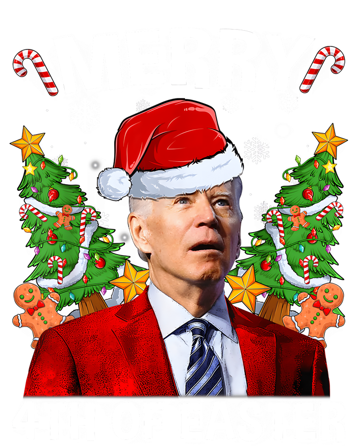 Funny Joe Biden Christmas Santa Hat Merry 4th Of Easter Xmas Premium T-Shirt