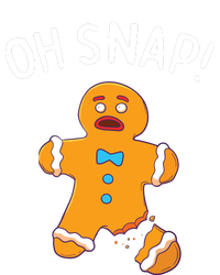 Gingerbread Man Oh Snap Christmas Funny Cookie Baking Gift Short Sleeve Cropped Pullover Crew