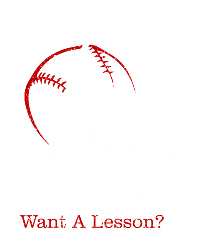 Yes I Throw Like A Want A Lesson? Softball Funny Gift Kids Sweatshirt