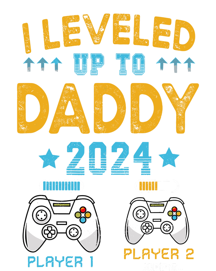 Retro I Leveled Up To Daddy 2024 First Time Dad Infant Baby Jersey Bodysuit