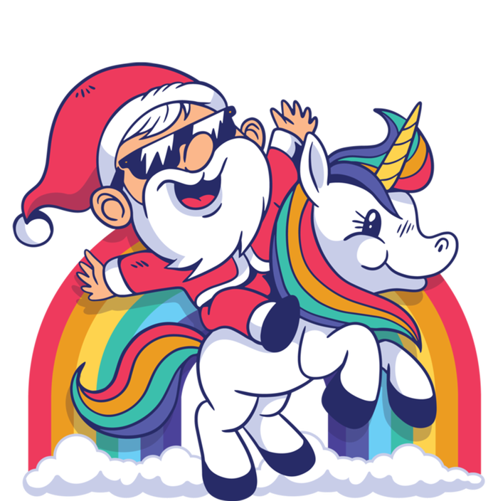 Christmas Santa Riding Unicorn Merry Xmas Gift T-Shirt