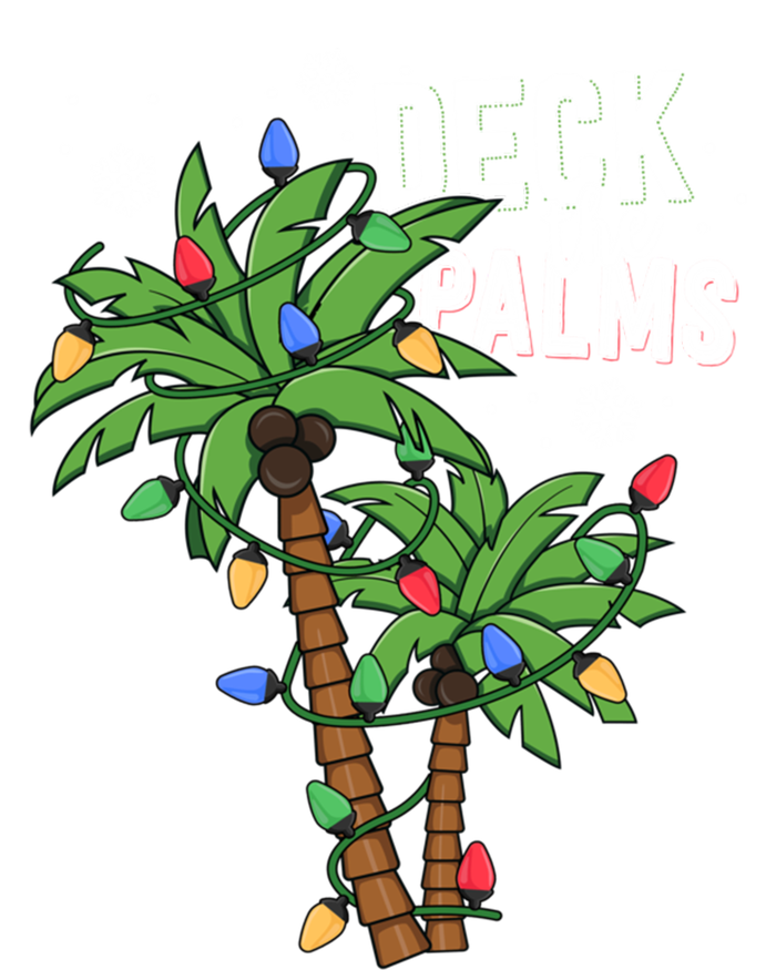 Deck The Palms Tropical Hawaii Christmas Palm Tree Lights Gift Canvas