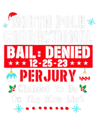 North Pole Correctional Claimed to be on the Nice List  Women's V-Neck T-Shirt