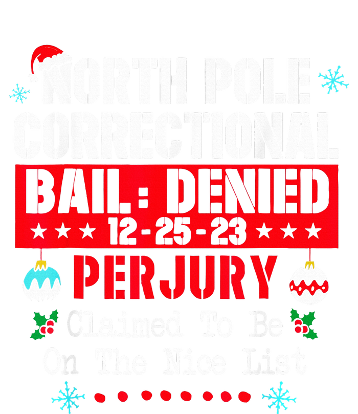 North Pole Correctional Claimed to be on the Nice List  Women's V-Neck T-Shirt