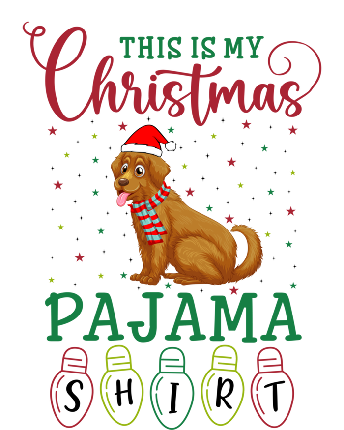 Golden Retriever Dog Xmas Light This Is My Christmas Pajama Gift Women's Racerback Tank