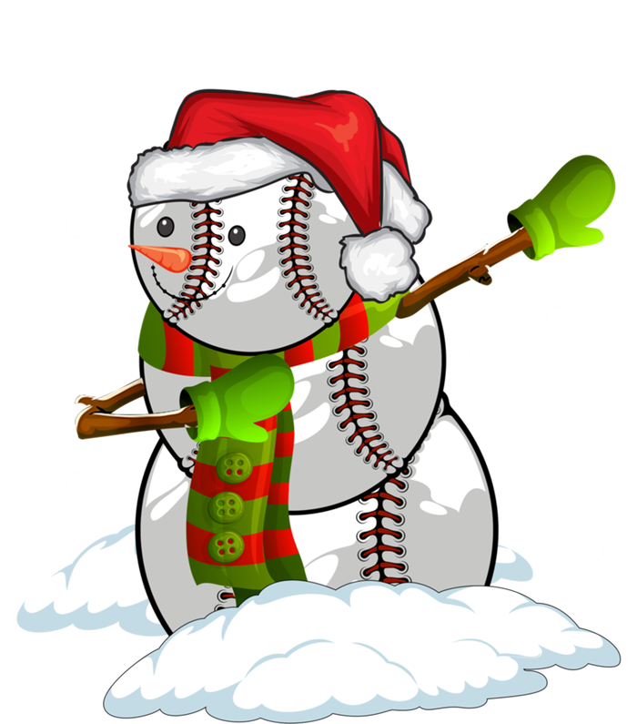 Dabbing Snow Baseball Ball Santa Claus Merry Christmas Cute Gift T-Shirt