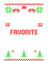 Funny Christmas Holiday Festive SantaS Favorite Bus Driver Gift Women's Tri-Blend 3/4-Sleeve Raglan Shirt