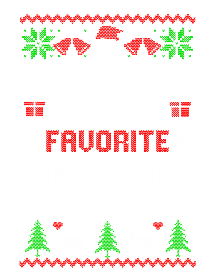 Funny Christmas Holiday Festive SantaS Favorite Bus Driver Gift Women's Tri-Blend 3/4-Sleeve Raglan Shirt