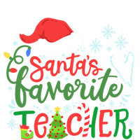 Funny Christmas Matching Group Xmas Santas Favorite Teacher Gift Women's T-Shirt