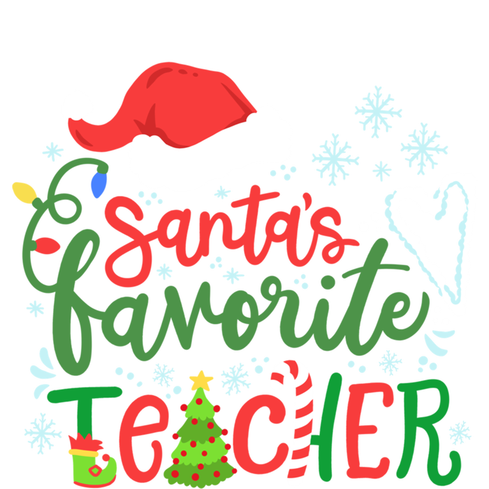 Funny Christmas Matching Group Xmas Santas Favorite Teacher Gift Women's T-Shirt