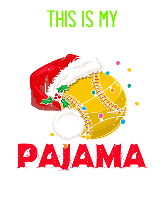 Funny Softball This Is My Christmas Pajama Gift Full Zip Hoodie