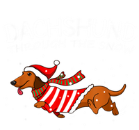 Merry Christmas Dachshund Dog Through The Snow Funny Gift Bumper Sticker