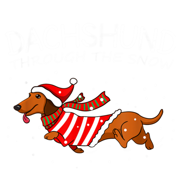 Merry Christmas Dachshund Dog Through The Snow Funny Gift Bumper Sticker