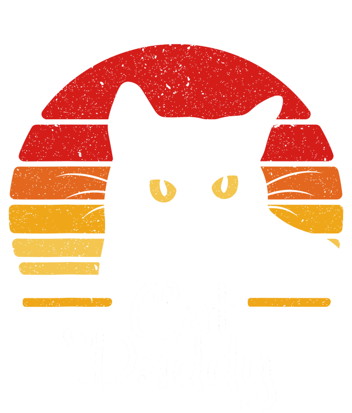 Cat Daddy Retro 70s 80s Black Cat Funny Cat Dad Gifts T-Shirt