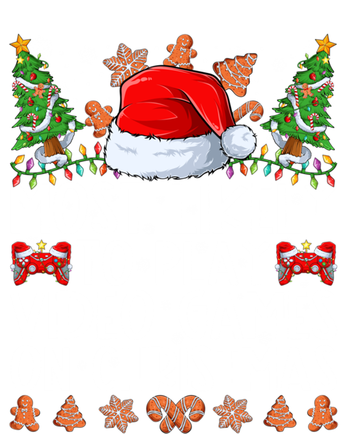 Most Likely To Play Video Games On Christmas Family Pajamas Gift Mesh Reversible Basketball Jersey Tank