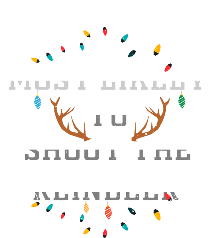 Most Likely To Shoot The Reindeer Funny Hunting Xmas Hunter Cool Gift Valucap Bio-Washed Visor