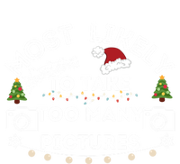 Most Likely To Take Too Y Pictures Christmas Gift Striped Beanie with Solid Band