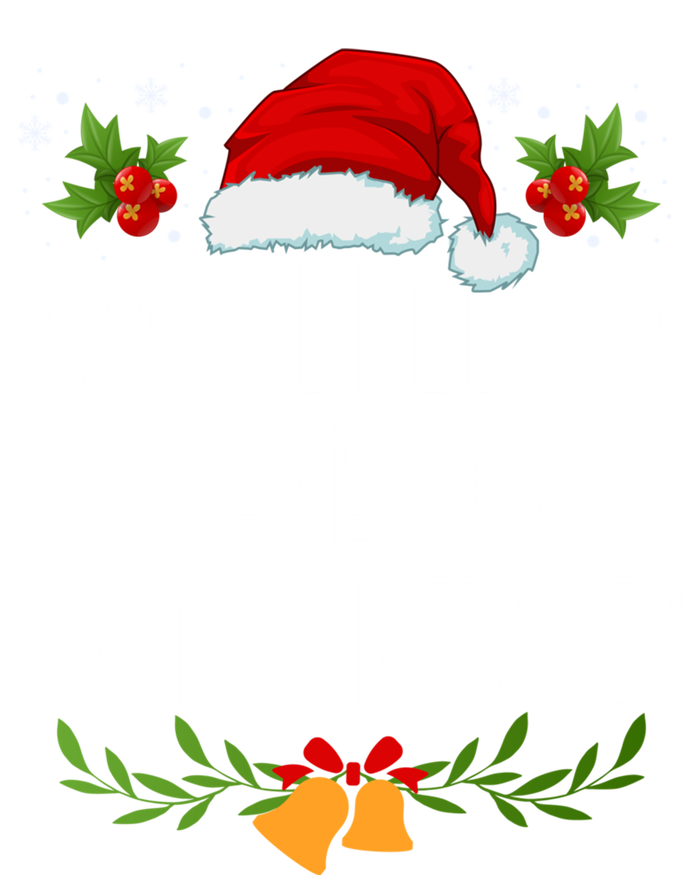 Most Likely To Take Too Y Pictures Funny Christmas Cute Gift Stripe Pom Pom Beanie