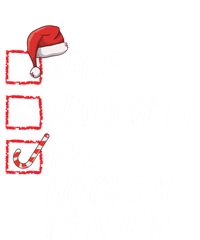 Nice Naughty Ice Hockey Player Funny Christmas List Santa Gift Valucap Bio-Washed Visor