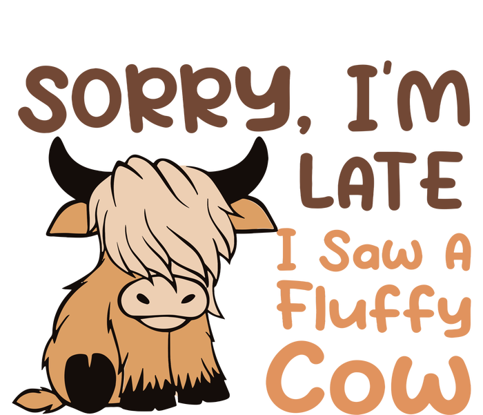 Sorry IM Late I Saw A Fluffy Cow Highland Cow Breeder Kids Hoodie