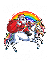 Santa Claus Riding Magical Unicorn Rainbow Funny Christmas Gift Women's T-Shirt