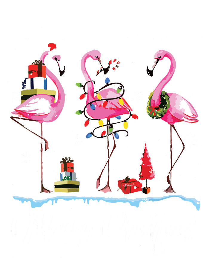 Merry Christmas Hat Santa Flamingo Light Snow Xmas Pajamas 16 in Basic Backpack