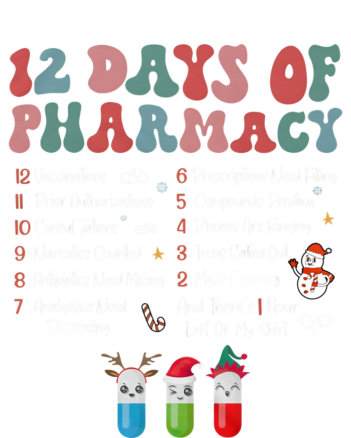 12 Days Of Pharmacy Technician Funny Christmas Coaster