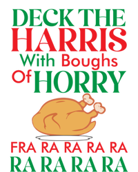 Christmas Deck The Harrs Fra Ra Ra Funny Turkey Gift Women's Racerback Tank