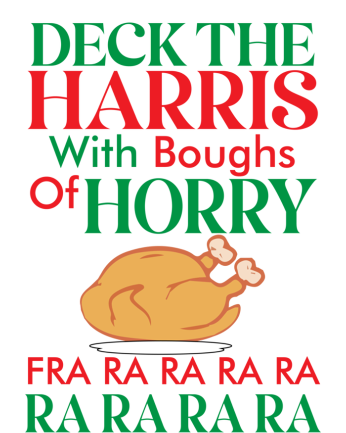 Christmas Deck The Harrs Fra Ra Ra Funny Turkey Gift Women's Racerback Tank