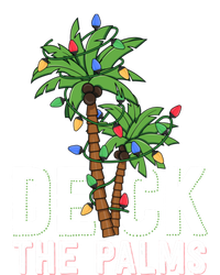 Deck The Palm Tree Lights Tropical Hawaii Family Christmas Cute Gift T-Shirt